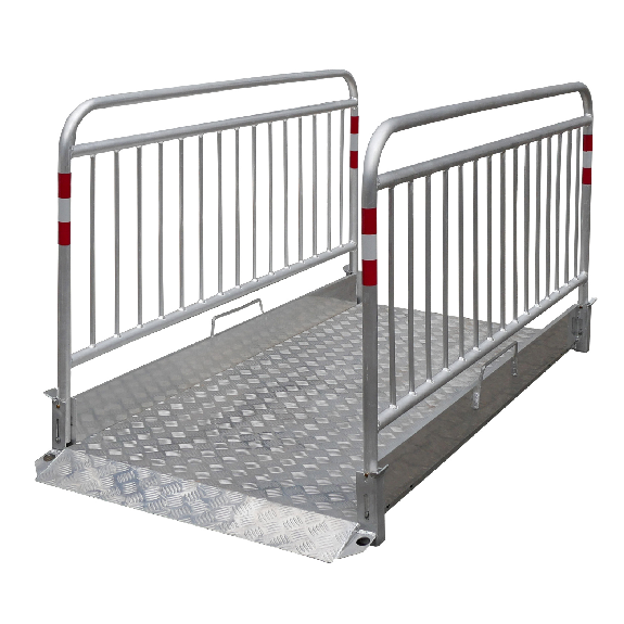 Sicherheitsbrücke aus Aluminium mit Geländer 2,20 m-Beschreibung lesen