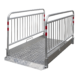 Sicherheitsbrücke aus Aluminium mit Geländer 2,20 m-Beschreibung lesen