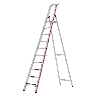 Stufenstehleiter mit Plattform 10 Stufen-Beschreibung lesen