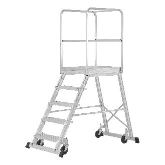 Podesttreppe fahrbar, einseitig begehbar, 8 Stufen-Beschreibung lesen