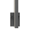 Wandmontiertes Geländer 1,5 m aus dunkelgrauem Aluminium