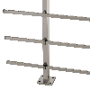 Wandmontiertes Geländer 1,5 m aus dunkelgrauem Aluminium