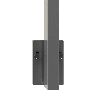 Wandmontiertes Geländer 1,5 m aus dunkelgrauem Aluminium-Beschreibung lesen