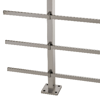 Wandmontiertes Geländer 1,5 m aus dunkelgrauem Aluminium-Beschreibung lesen