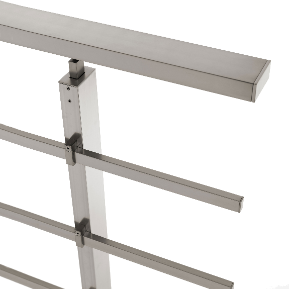 Wandmontiertes Geländer 1,5 m aus dunkelgrauem Aluminium-Beschreibung lesen