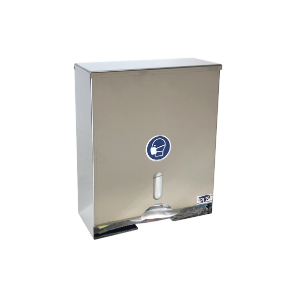 Distributeur inox pour masques forme coque pliables-Lire la description