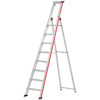 Stufenstehleiter mit Plattform 8 Stufen-Beschreibung lesen