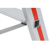 Stufenstehleiter mit Plattform und Aluminium Ablageschale 14 Stufen