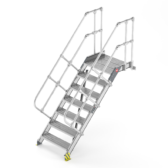 Plattformtreppe wandmontiert Neigung 60° 4 Stufen-Beschreibung lesen
