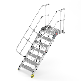 Plattformtreppe wandmontiert Neigung 60° 4 Stufen-Beschreibung lesen