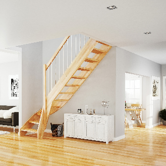 Raumspartreppe 1/4-gewendelt 243-299cm-Beschreibung lesen