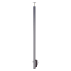 Wandmontage-Geländer 1,5 m aus dunkelgrauem Aluminium