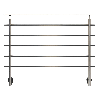 Wandmontage-Geländer 1,5 m aus dunkelgrauem Aluminium