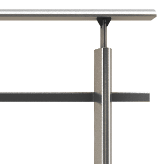 Wandmontage-Geländer 1,5 m aus dunkelgrauem Aluminium-Beschreibung lesen