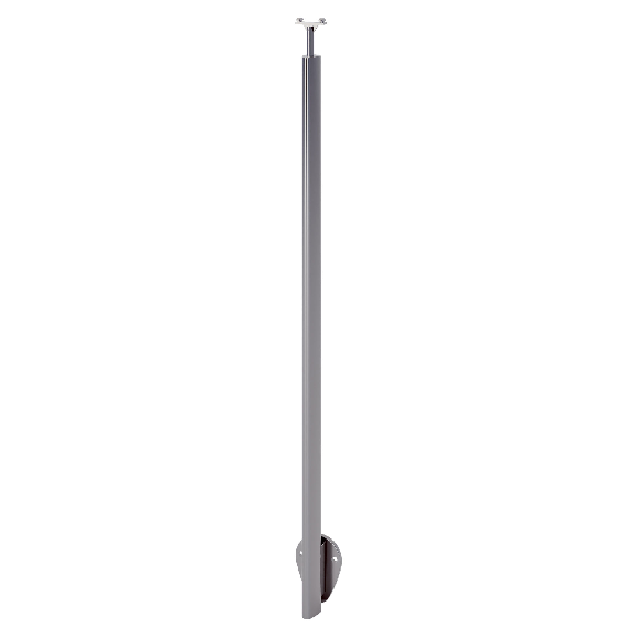 Wandmontage-Geländer 1,5 m aus dunkelgrauem Aluminium-Beschreibung lesen