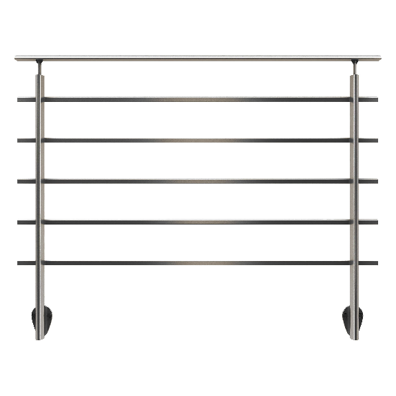 Wandmontage-Geländer 1,5 m aus dunkelgrauem Aluminium-Beschreibung lesen