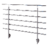 Wandmontage-Geländer 1,5 m aus dunkelgrauem Aluminium