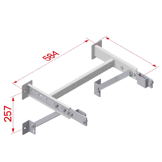 Konsole aus verzinktem Stahl, verstellbar 0,6-0,8 m-Beschreibung lesen
