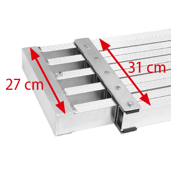 Plancher télescopique en aluminium 2,08 à 3,5 m-Beschreibung lesen