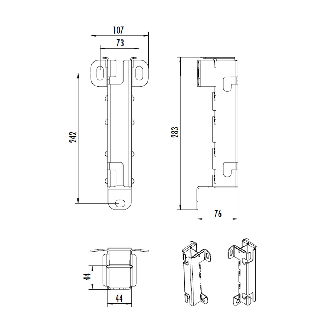 Führungshülse aus Edelstahl 44x44mm-Beschreibung lesen