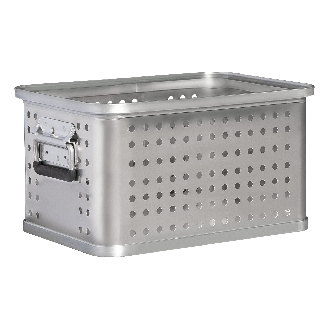 Transportkisten aus Aluminium gelocht 400x300x220mm-Beschreibung lesen