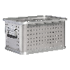 Transportkisten aus Aluminium gelocht 400x300x220mm