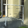 Brüstungsgeländer zur Wandmontage 1,5 m Aluminium weiß