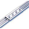 Verbinder für Rückenschutz-Senkrechtstäbe aus Aluminium