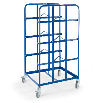 Kommissionierwagen mit 4 doppelseitigen Ladeflächen-Beschreibung lesen