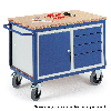 Werkstattwagen mit Stahlschrank und 4 Schubladen, 600 kg Tragkraft