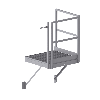 Plattform aus verzinktem Stahlgitter 0,8x0,8m