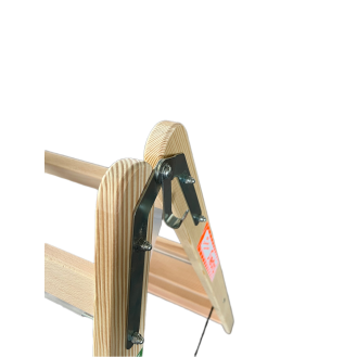 Holzleiter 2x5 Stufen mit Werkzeugtasche und Eimerhaken-Beschreibung lesen