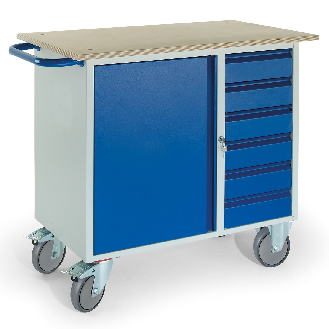Montagewagen mit 6 Schubladen und Stahlschrank-Beschreibung lesen