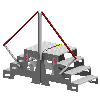 Industrietritt Grundmodul mit 2 Stufen