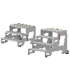 Industrietritt Grundmodul mit 2 Stufen