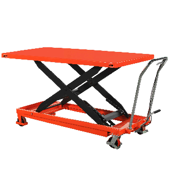 Mobiler Hubtisch mit Einfachschere, Hublast 1000 kg-Beschreibung lesen