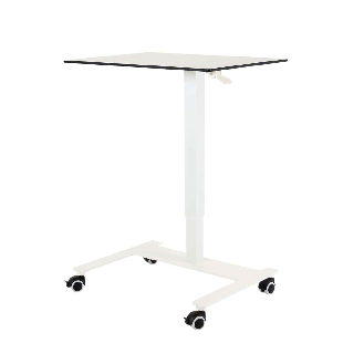 Mobiler Schreibtisch mit anpassbarer Ergonomie-Beschreibung lesen