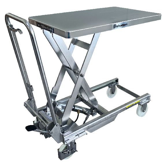 Hubtisch hydraulisch aus Edelstahl 150 kg-Beschreibung lesen