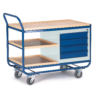 Montagewagen mit Schubladenschrank und Ablagen-Beschreibung lesen
