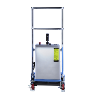 Elektrischer Plattformhochhubwagen, Tragkraft 400 kg, Hubhöhe 1200 mm-Beschreibung lesen