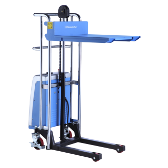 Elektrischer Plattformhochhubwagen, Tragkraft 400 kg, Hubhöhe 1200 mm-Beschreibung lesen