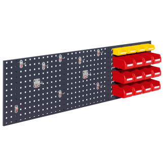 Set de panneaux perforés avec accessoires 1500x450 mm-Beschreibung lesen