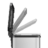 Séparateur de déchets à pédale en acier inoxydable