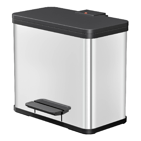 Séparateur de déchets à pédale en acier inoxydable-Lire la description