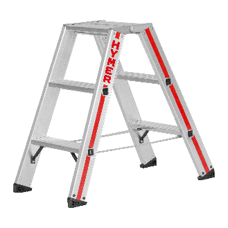Stufenstehleiter mit Alu-Gelenk 2x3 Stufen-Beschreibung lesen