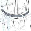 Rückenschutzbügel aus Edelstahl ø 700 mm