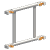 Geländer aus Aluminium 0,58 m