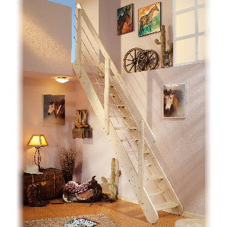 Raumspartreppe aus Fichte 250-289 cm mit Geländer-Beschreibung lesen
