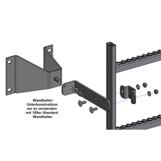 Wandhalter-Unterkonstruktion 170 mm aus Edelstahl-Beschreibung lesen