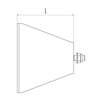 Wandhalter-Unterkonstruktion 170 mm aus Edelstahl-Beschreibung lesen